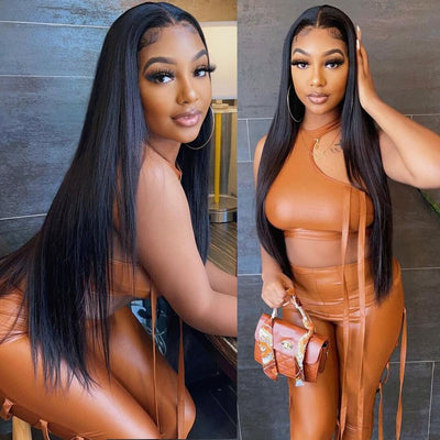 4x4 HD Transparent Lace Closure Wigs Long Straight Hair 100% Virgin Human Hair Wigs - Geeta Hair - GeetaHair