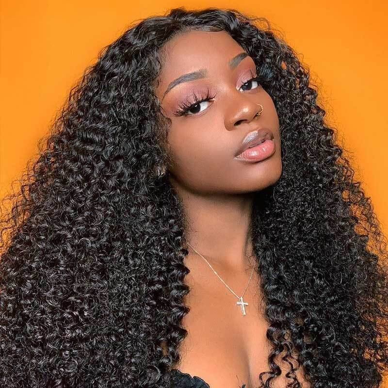 HD Lace Glueless 5x5 Closure Wig Pre Plucked Kinky Curly Invisible Lace Closure 100% Glueless Human Hair Wigs - Geeta Hair - GeetaHair