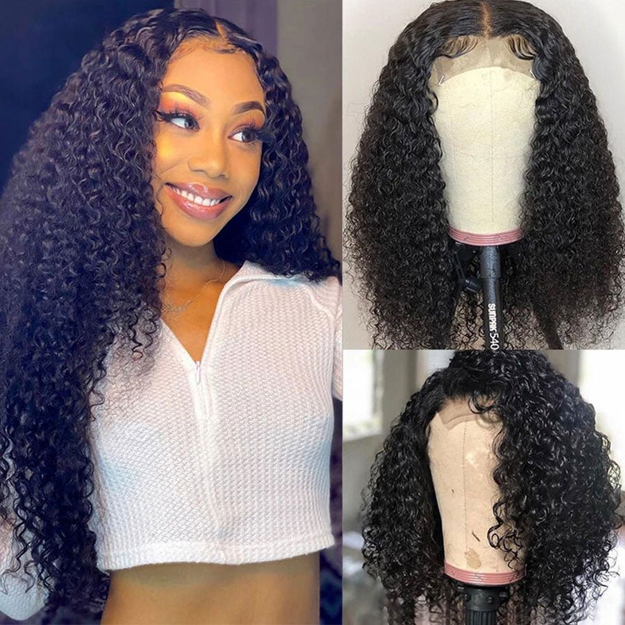 Kinky Curly 4x4 HD Lace Closure Wig Pre Plucked 100% Virgin Real Human Hair Wigs - Geeta Hair - GeetaHair