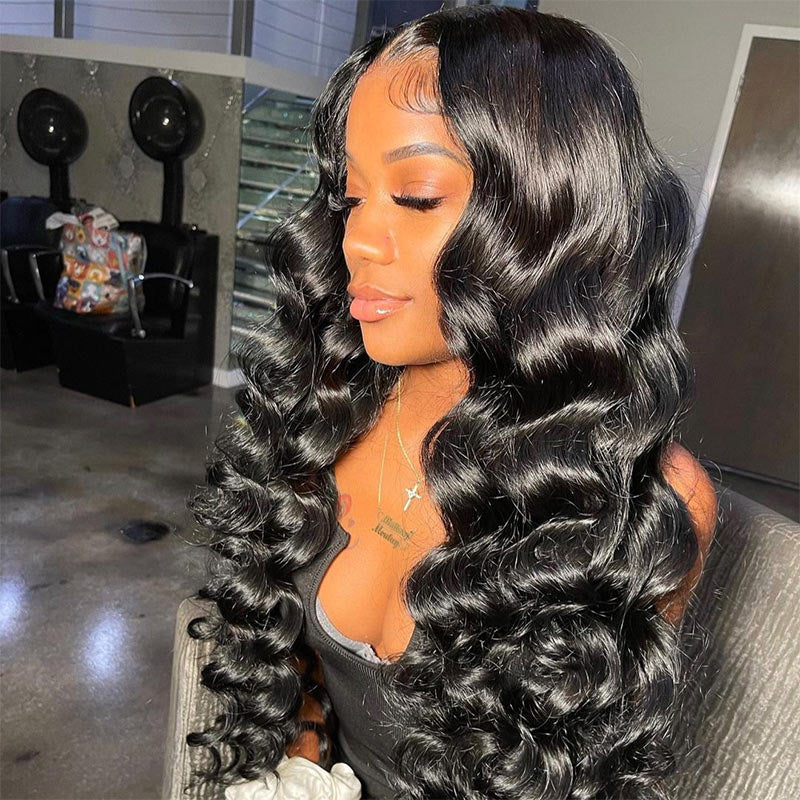 Natural Crimps Curls Loose Deep Wave Glueless 5x5/6x4.5 Closure HD Lace Human Hair Wig With Baby Hair - Geeta Hair - GeetaHair
