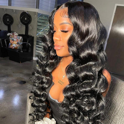 Natural Crimps Curls Loose Deep Wave Glueless 5x5/6x4.5 Closure HD Lace Human Hair Wig With Baby Hair - Geeta Hair - GeetaHair