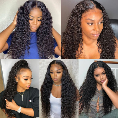Over $101 Save $100: Water Wave Hair Glueless 5x5 HD Lace Closure Wig - Christmas Flash Sale - GeetaHair