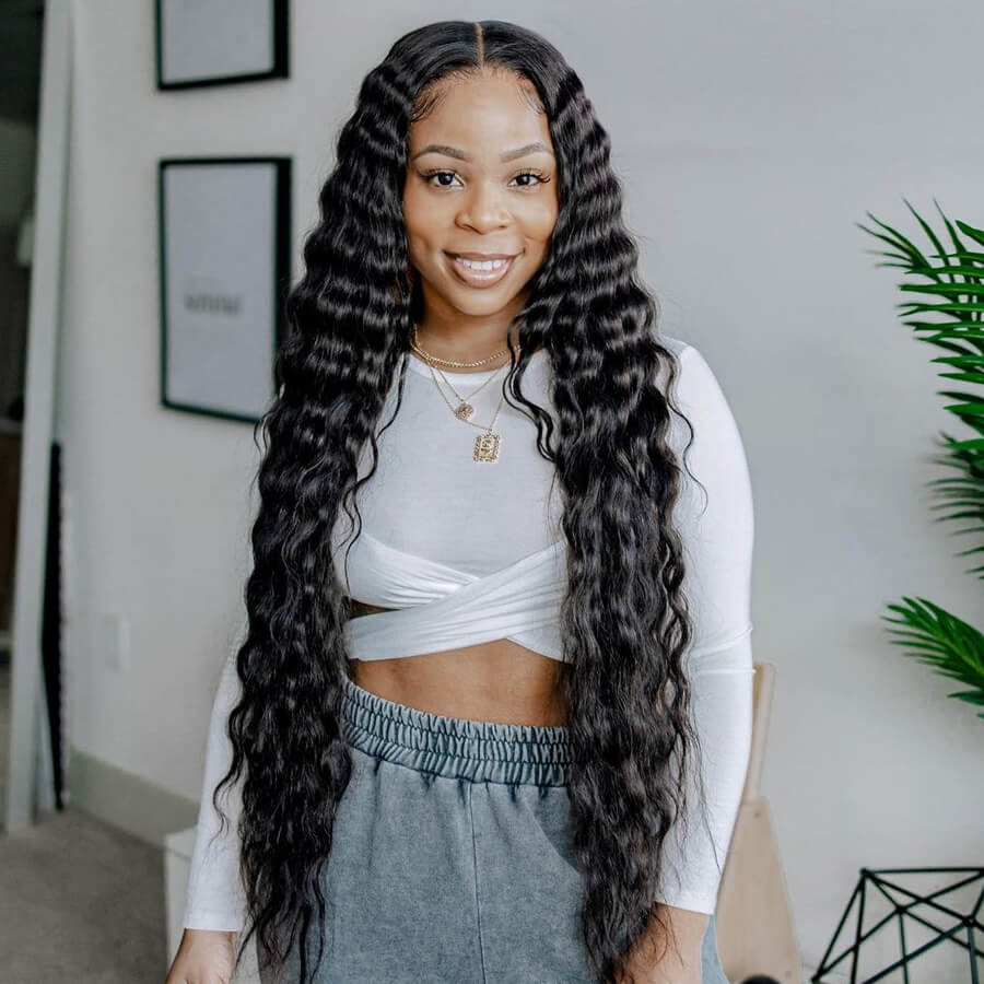 Loose Deep Wave Wigs 4x4 HD Lace Closure 100% Virgin Human Hair Wigs Pre Plucked Natural Hairline - Geeta Hair - GeetaHair