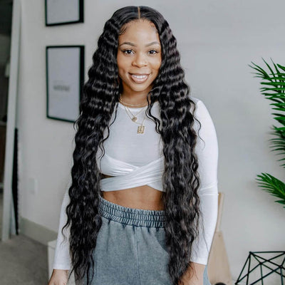 Loose Deep Wave Wigs 4x4 HD Lace Closure 100% Virgin Human Hair Wigs Pre Plucked Natural Hairline - Geeta Hair - GeetaHair