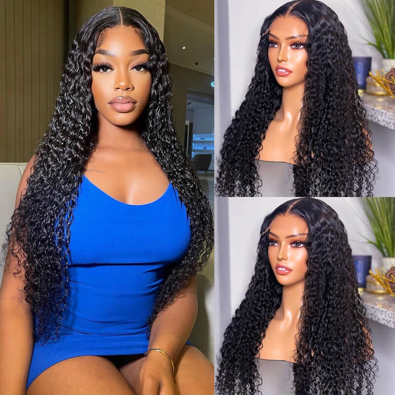 Curly Hair 4x4 HD Lace Closure Wig Glueless Pre Plucked Hairline With Baby Hair Real Human Hair Wigs - Geeta Hair - GeetaHair