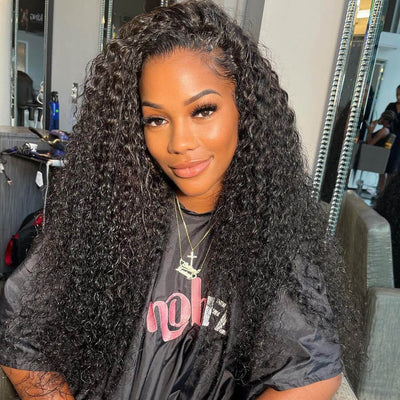 Natural Curly Hair 13x6 HD Lace Front Wigs Human Hair Pre Plucked Hairline Glueless Wig - Geeta Hair - GeetaHair