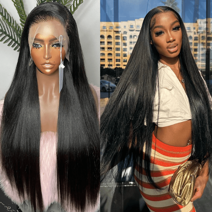 24 Hours Shipping Straight Hair Pre Cut 4x6 HD Lace Front Wig Pre Plucked Natural Hairline 100% Virgin Human Hair Wigs - GeetaHair