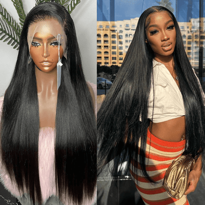 24 Hours Shipping Straight Hair Pre Cut 4x6 HD Lace Front Wig Pre Plucked Natural Hairline 100% Virgin Human Hair Wigs - GeetaHair
