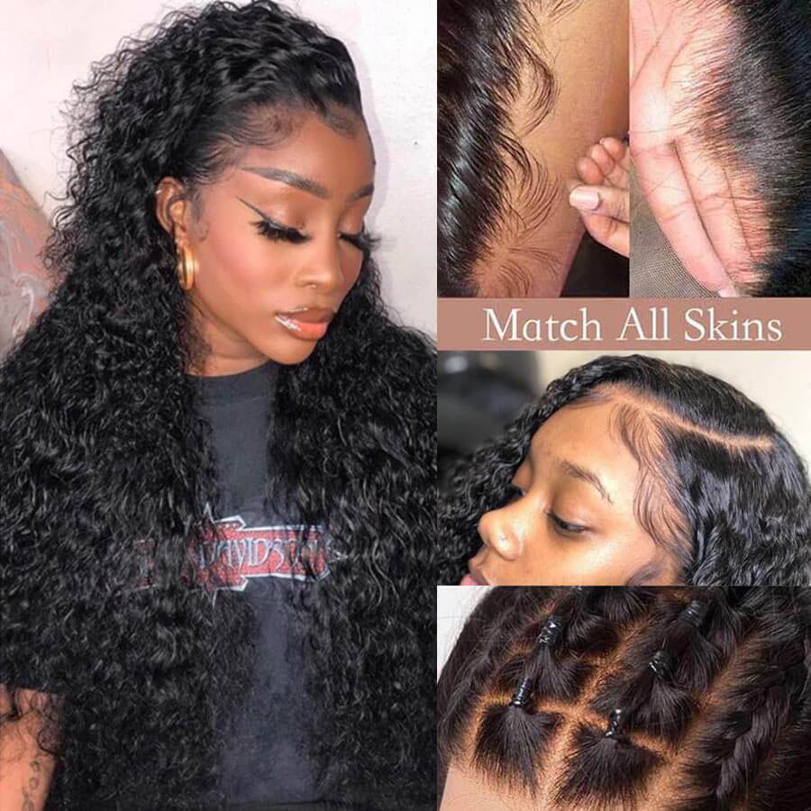Natural Curly Hair 13x6 HD Lace Front Wigs Human Hair Pre Plucked Hairline Glueless Wig - Geeta Hair - GeetaHair