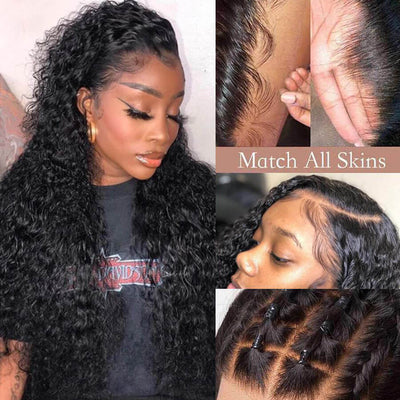 Natural Curly Hair 13x6 HD Lace Front Wigs Human Hair Pre Plucked Hairline Glueless Wig - Geeta Hair - GeetaHair