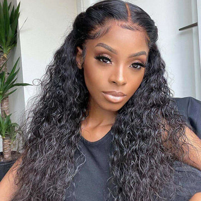 Water Wave 13x6 HD Lace Frontal Wig Natural Pre Plucked Headline 100% Virgin Human Hair Wigs - Geeta Hair - GeetaHair