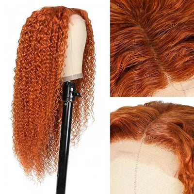 Ginger Color Wig Curly Hair 13x4 HD Lace Front Wig 100% Virgin Human Hair Wig Natural Hairline With Baby Hair - Geeta Hair - GeetaHair