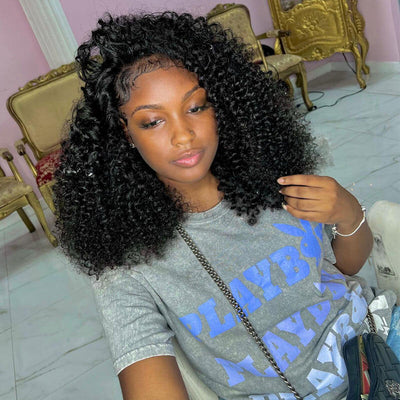 Kinky Curly Hair 13x4 HD Lace Frontal /4x4 HD Lace Closure Wig Glueless Human Hair Wigs - Geeta Hair - GeetaHair