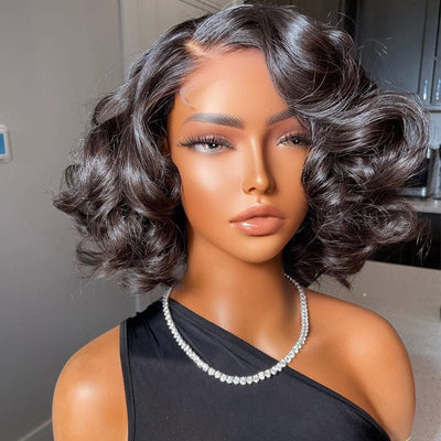 Short Lace Front Wigs Loose Wave Hair Glueless Human Hair Bob Wig - Geetahair - GeetaHair