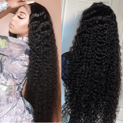 Tax Return Sale Black Curly Hair 13x4 HD Lace Front Wig 100% Virgin Human Hair Wigs Pre Plucked Hairline - Geeta Hair - GeetaHair