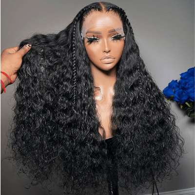 Water Wave Wig 13x4 HD Lace Front Wig Pre Plucked Headline 100% Real Human Hair Wig - Geetahair - GeetaHair
