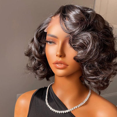 Short Lace Front Wigs Loose Wave Hair Glueless Human Hair Bob Wig - Geetahair - GeetaHair