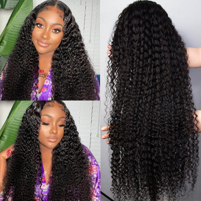 Natural Curly Hair 13x6 HD Lace Front Wigs Human Hair Pre Plucked Hairline Glueless Wig - Geeta Hair - GeetaHair