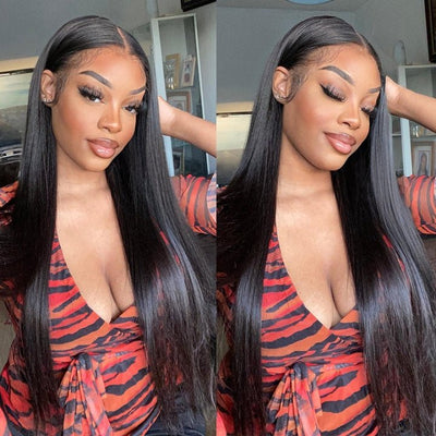 Geetahair Upgrade HD Lace Straight Wig Crystal Clear Lace Human Hair Wigs With Pre Plucked Natural Hairline - GeetaHair