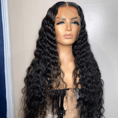 Brazilian Deep Wave Human Hair Lace Front Wig Pre Plucked With Baby Hair Natural Hairline Glueless Wig - Geeta Hair - GeetaHair