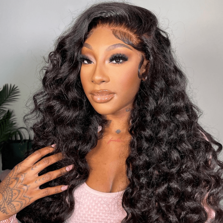 Geeta Natural Crimps Curls Loose Deep Wave HD Lace Frontal Glueless Wig Flash Sale - GeetaHair