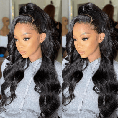 Body Wave 13x4 HD Transparent Lace Front Wig Real Human Hair Wig Natural Hairline With Baby Hair - Geeta Hair - GeetaHair