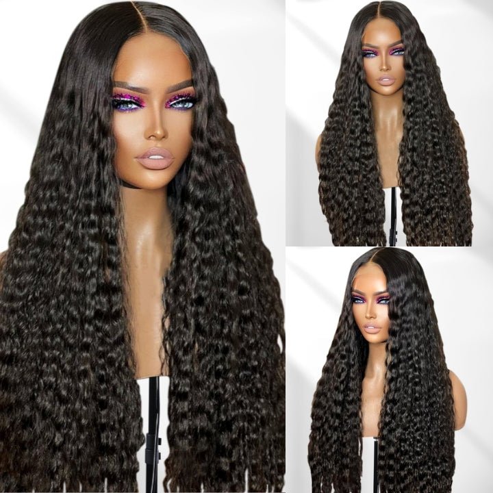 Flowy Bohemia Curls 5x5/13x4 Lace Wig Glueless Curly Pre plucked Hairline Human Hair Wigs - GeetaHair - GeetaHair
