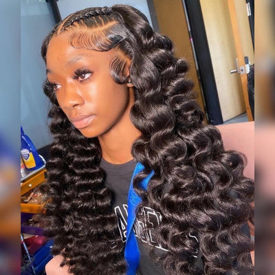 Glueless 13x4/6x4.5 Loose Deep Wave Pre Cut HD Transaparent Lace 100% Virgin Human Hair Wigs With Breathable Wear & Go Pre Plucked Hairline Cap Air Wig - Geeta Hair - GeetaHair