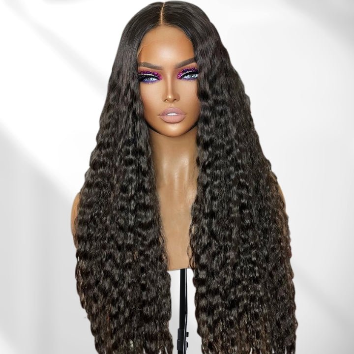 Flowy Bohemia Curls 5x5/13x4 Lace Wig Glueless Curly Pre plucked Hairline Human Hair Wigs - GeetaHair - GeetaHair