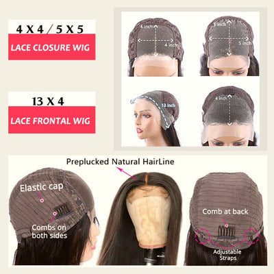 13x4 HD Transparent Lace Front Deep Wave Natural Black Human Hair Wig Pre Plucked Hairline With Baby Hair - Geeta Hair - GeetaHair