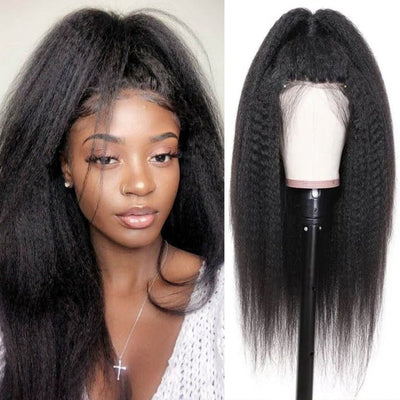 Buy 1 Get 1 Free:13x4 Kinky Straight Hair HD Transparent Lace Front Wig - Flash Sale - GeetaHair