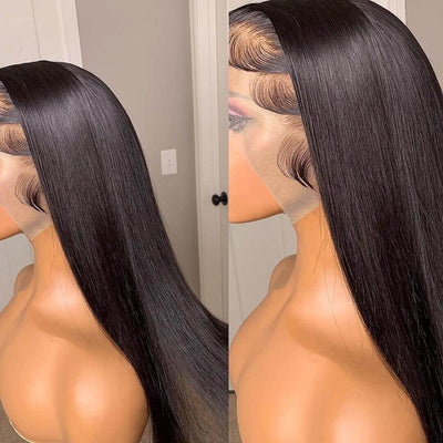 24 Hours Shipping Straight Hair Pre Cut 4x6 HD Lace Front Wig Pre Plucked Natural Hairline 100% Virgin Human Hair Wigs - GeetaHair