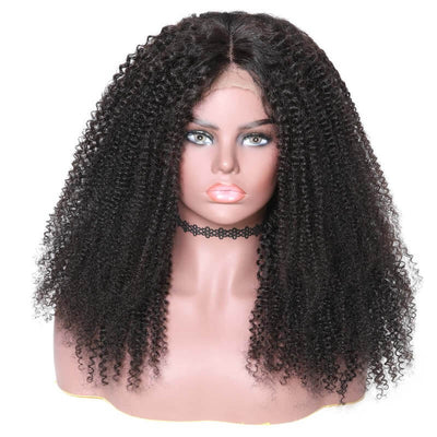 Pre Plucked Kinky Curly Hair Natural Color 13x6 HD Transparent Lace Front Wig For Black Women - Geeta Hair - GeetaHair