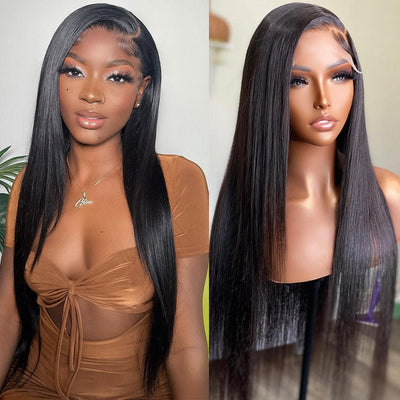 Geeta Long Straight Hair 13x6 HD Lace Frontal Wig Natural Hairline With Baby Hair 100% Virgin Human Hair Wig - GeetaHair