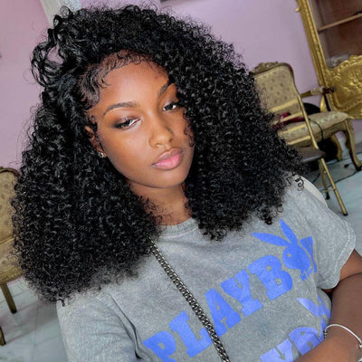 Kinky Curly Hair 13x4 HD Lace Frontal /4x4 HD Lace Closure Wig Glueless Human Hair Wigs - Geeta Hair - GeetaHair
