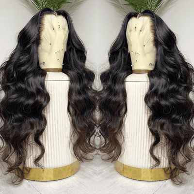 Body Wave 13x4 HD Transparent Lace Front Wig Real Human Hair Wig Natural Hairline With Baby Hair - Geeta Hair - GeetaHair