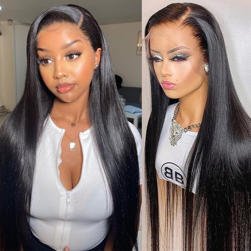 Geeta Long Straight Hair 13x6 HD Lace Frontal Wig Natural Hairline With Baby Hair 100% Virgin Human Hair Wig - GeetaHair
