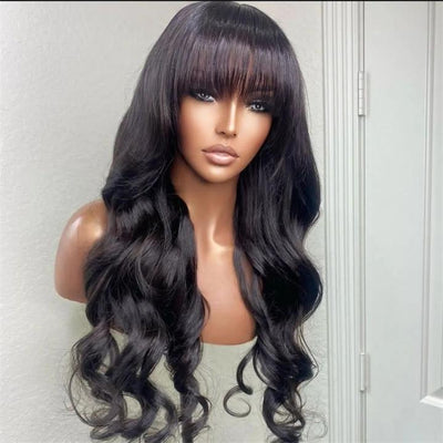 Put On&Go Body Wave Glueless 5x5 HD Lace Wig With bangs Easy to Wear Lace Human Hair Wigs - GeetaHair - GeetaHair