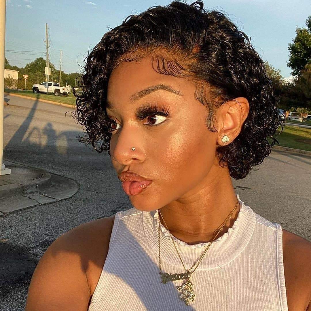 Short Curly Wig Pixie Cut 13x4 HD Lace Front Pre Plucked Natural Hairline Glueless Lace Front Wigs - Geeta Hair - GeetaHair