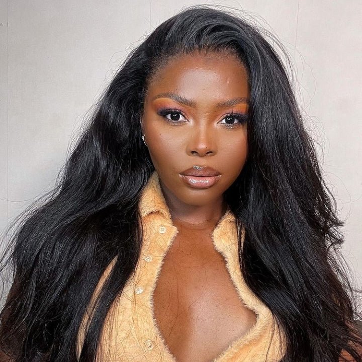 Geeta Kinky Straight Hair 4x4 Lace Closure Wig 100% Virgin Human Hair Wig - GeetaHair