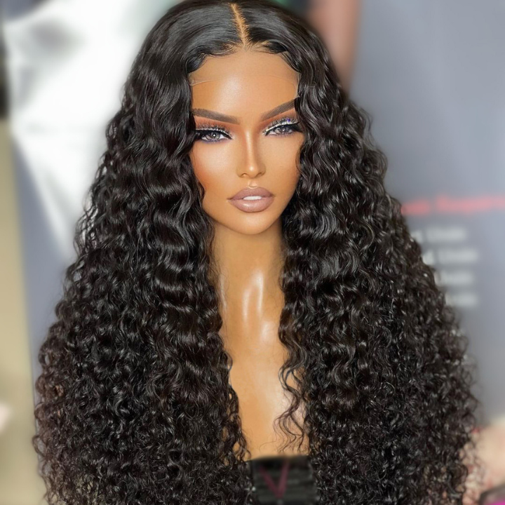 13x4 HD Lace Spanish Curly Human Hair Wigs Glueless 5x5 Lace Closure Wig Pre Plucked Hairline - Geeta Hair