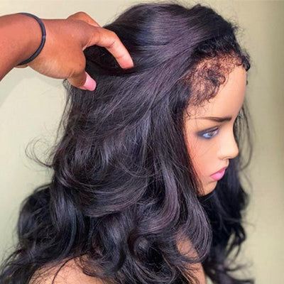 Type 4C Kinky Hairline Body Wave 13x4 Undetectable Lace Human Hair Wigs With Kinky Baby Hairline - Geeta Hair - GeetaHair