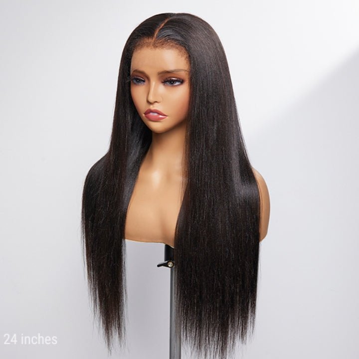 Type 4C Natural Edges Straight 13x4 Undetectable Lace Front Wig With Kinky Baby Hairline - Geeta Hair - GeetaHair