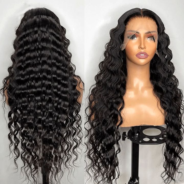 Flash Sale: Buy 180% Density Loose Deep Wave 13*4 Lace Wig, Get Straight Wig With Bangs For Free - GeetaHair